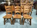 Комплект трапезни столове от дъбов масив, снимка 9