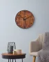Стенен часовник ORBIT - ОРЕХ -ръчна изработка арт дизайн за дома, снимка 4