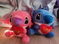 Лило и Стич lilo stitch със сърце love плюшена плюшен играчка синьо или розово човече, снимка 1