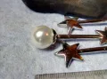 Лот ТРИ СРЕБРИСТИ ПЕРЛЕН Тип ЗВЕЗДОВИДНИ УКРАШЕНИЯ - ВЪЛШЕБНА ПРЪЧИЦА на ФЕЯ 12635, снимка 7