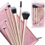 Четки за грим, комплект от 7 части, чанта за съхранение, снимка 6