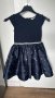 Детска тъмно синя  Н&М коледна рокля и за фотосесия, снимка 1 - Детски рокли и поли - 42640264