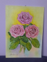 Рози картина маслени бои, снимка 3