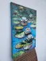 Оригинална маслена картина "Nymphaea: Azure Waters" / Ръчна изработка, снимка 8