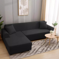 Еластичен калъф за ъглов диван - Черен, снимка 2 - Други - 44811070