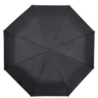 Автоматичен сгъваем чадър за дъжд Черен с извита дръжка 31,5 см, снимка 1 - Други - 42876911