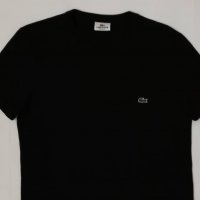 Lacoste оригинална тениска S памучна черна фланелка, снимка 2 - Тениски - 37371662