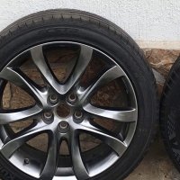 Оригинални алуминиеви джанти Мазда 6 с нови летни гуми, снимка 3 - Гуми и джанти - 42575805