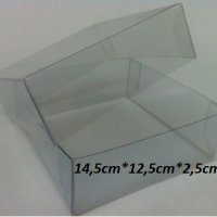 14,5*12,5*2,5cm прозрачна правоъгълна кутия кутии за ръчна изработка сувенир сапун фигурка кутийка, снимка 1 - Други - 42745462