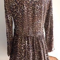 Zara S- Широка къса рокля/ туника в леопардов принт , снимка 7 - Рокли - 40134086