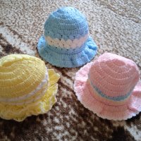 Бебешки плетени шапки, снимка 11 - Бебешки шапки - 34101038