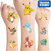 pokemon Покемон Пикачу Tattoo татос татуировка временна детска голям лист, снимка 2 - Други - 35078349