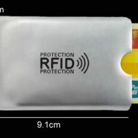 100бр. RFID Калъфи за защита от кражба на данни от безконтактни кредитни и дебитни карти, снимка 1 - Други - 38561400