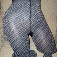 Нов чорапогащник с диагонални зигзагообразни ивици с брокат , снимка 2 - Бельо - 39654154