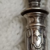 Сребърни антикварни прибори от Франция изцяло с орнаменти ,маркировка и при двата прибора Minerva,сн, снимка 6 - Антикварни и старинни предмети - 32091892