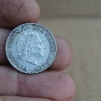 Монета 1 Гулден Холандия 1956г, снимка 3 - Нумизматика и бонистика - 37381486