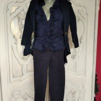 Тъмно син сет - сако, риза, панталон, снимка 1 - Комплекти - 34511807