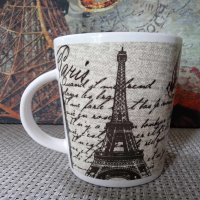 порцеланова чаша за кафе с Айфеловата кула от Париж, Франция, снимка 2 - Чаши - 42085955