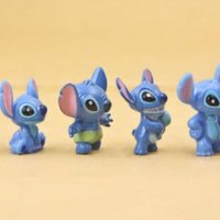 12 бр малки Стич Stitch фигурки пластмасови PVC за игра и украса торта топер, снимка 4 - Фигурки - 30736744