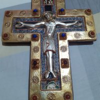 Кръст - Емайл - Morató - Исус Христос, снимка 6 - Антикварни и старинни предмети - 38497223