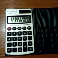 Olympia LCD 1110  джобен калкулатор с калъф - сребрист, снимка 5 - Друга електроника - 34235097