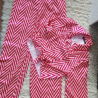 Координиращ комплект риза и широк панталон от сатен в райе С ЕТИКЕТ ⚓, снимка 7 - Костюми - 42678737