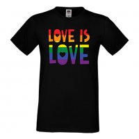  Мъжка тениска Love is Love 1 multicolor Прайд,Празник.Повод,Изненада, снимка 1 - Тениски - 37103142