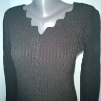 Еластичен пуловер с оригинално деколте / унисайз , снимка 3 - Блузи с дълъг ръкав и пуловери - 16668493