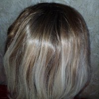 НОВА перука - боб -омбре тъмнокестеняво към платинено русо, снимка 7 - Аксесоари за коса - 36683118