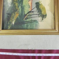 Стара Картина масло върху платно подписана 23х18 см., снимка 11 - Картини - 31822377