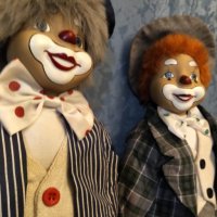 Двойка порцеланови клоуни ръчна изработка , снимка 3 - Колекции - 34067123