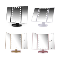 Тристранно сгъваемо огледало в три цвята с вградени Led светлини 4 зони на увеличение , снимка 3 - Други - 44930650