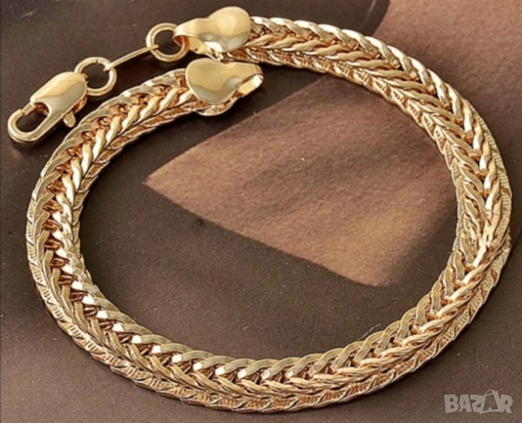 Масивна гривна от 9к попълнено злато 20 лв., снимка 1