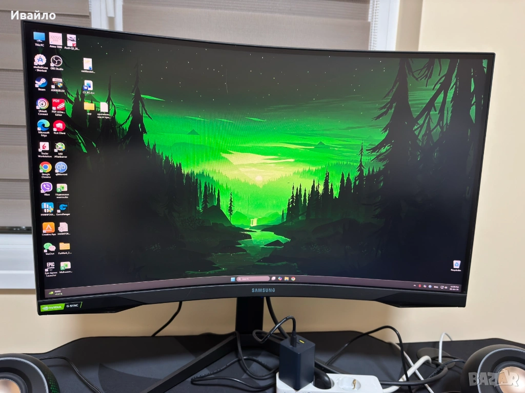 Samsung Odyssey G7, 27" в Добро Състояние, снимка 1