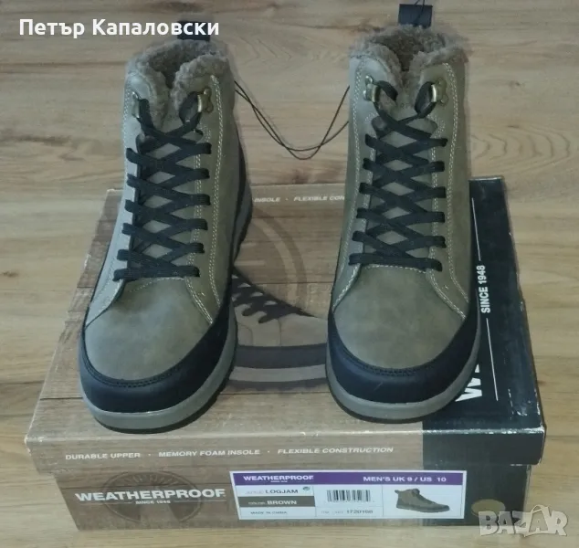 Зимни мъжки обувки ботуши WEATHERPROOF номер 45
Налични номера 43 44 45 46 , снимка 1