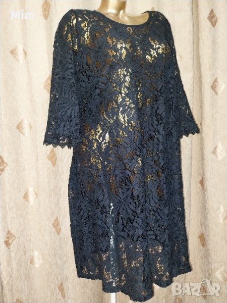  XL/XXL Черна дантелана рокля , снимка 1