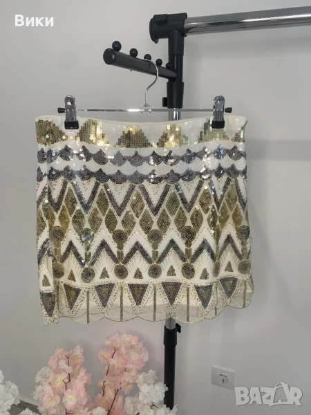 Пола с паети и маниста универсален размер , снимка 1