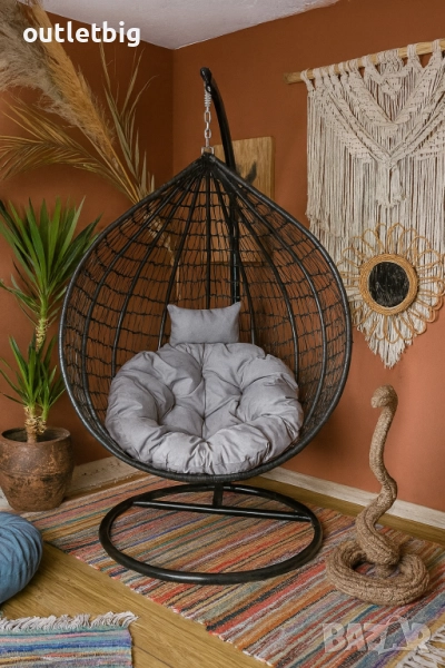 Градинска висяща люлка тип гнездо,яйце–Промоция!, снимка 1