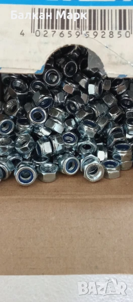 Гайка стопорна М6 – DIN 985, поцинкована, якост 8,оп.1000бр., снимка 1