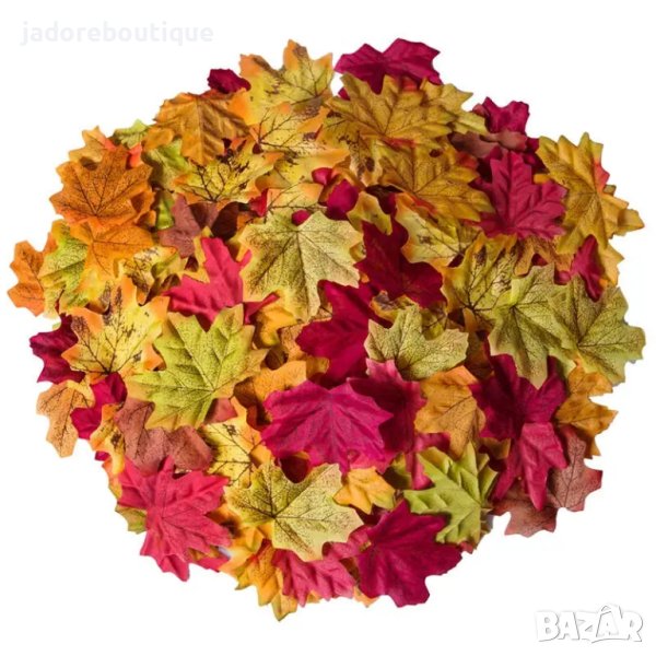 Изкуствени есенни листа - 10 бр / комплект, снимка 1