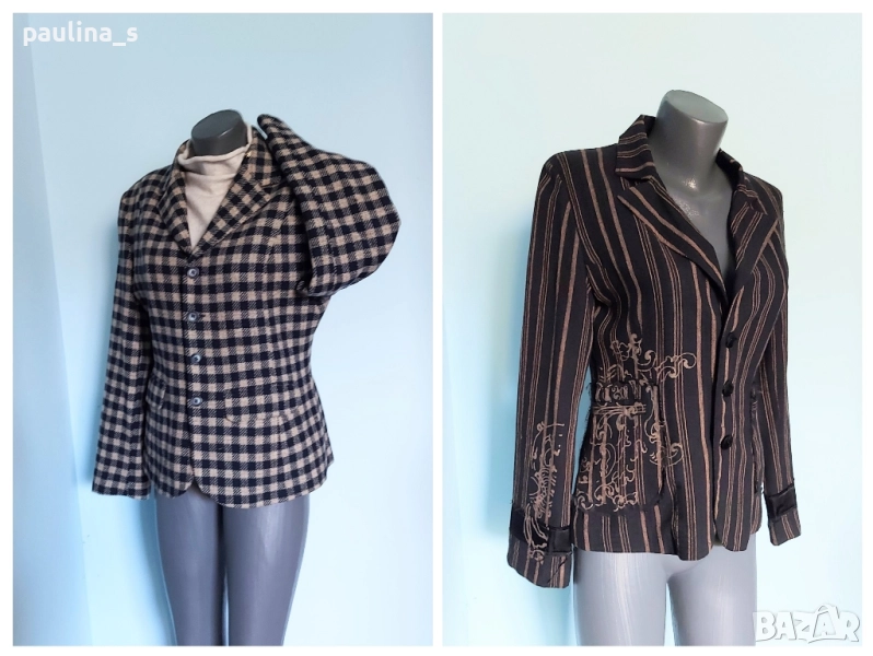 Два броя Винтидж / Сако "Jackpot" by Carly Gry и "Repeat" / вълна и лен, снимка 1