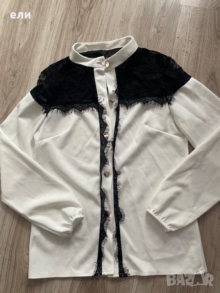 Риза с черна дантела, снимка 1