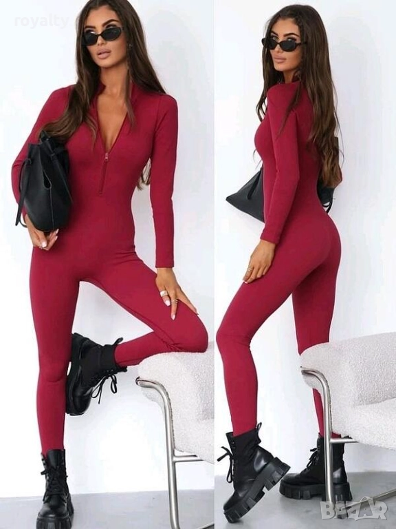 Червен секси гащеризон, снимка 1