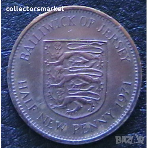 ½ пени 1971, остров Джърси, снимка 1