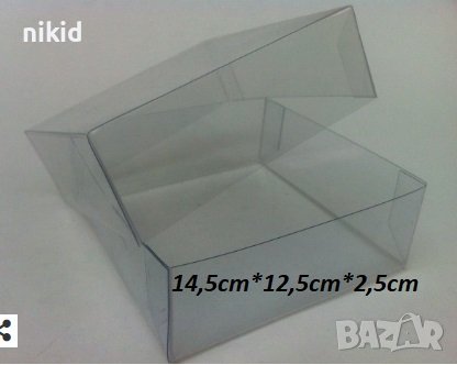 14,5*12,5*2,5cm прозрачна правоъгълна кутия кутии за ръчна изработка сувенир сапун фигурка кутийка, снимка 1