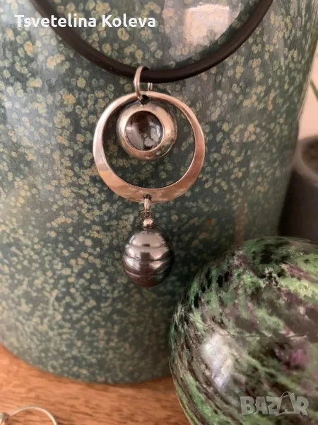 Разкошна сребърна висулка, снимка 1