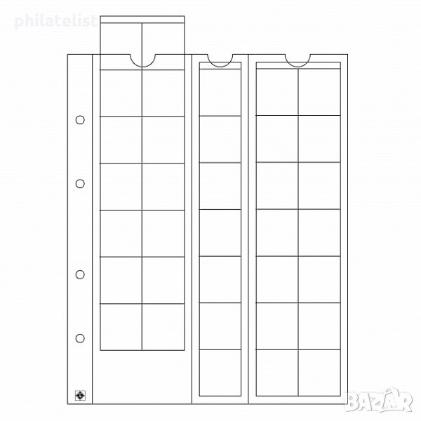 Leuchtturm Optima-27 листи 35 монети до 27 мм /оп.5 бр/, снимка 1