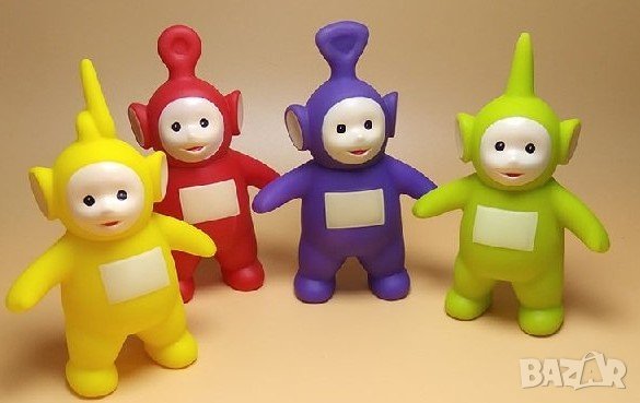 Комплект гумени Телетъбис,около 10-11 см,със свирка , снимка 1