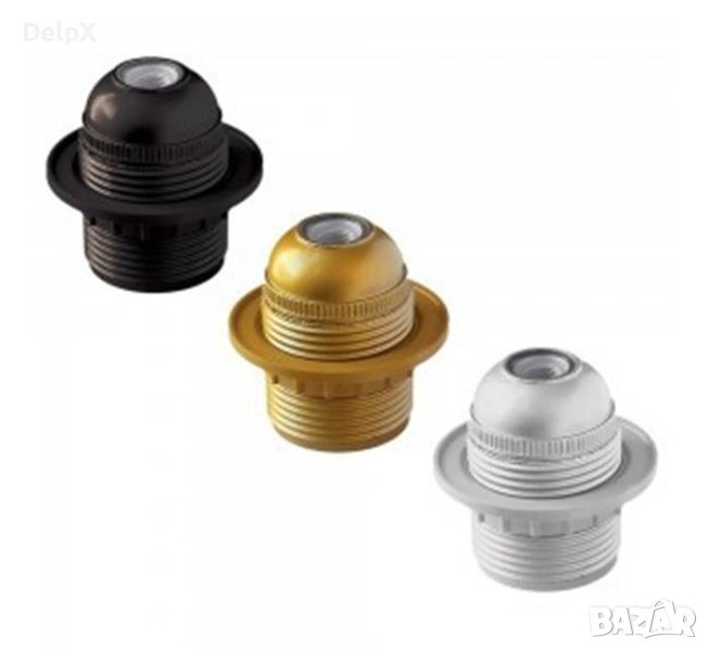 Фасунга висяща ринг за абажур бакелитова с цокъл E27, снимка 1