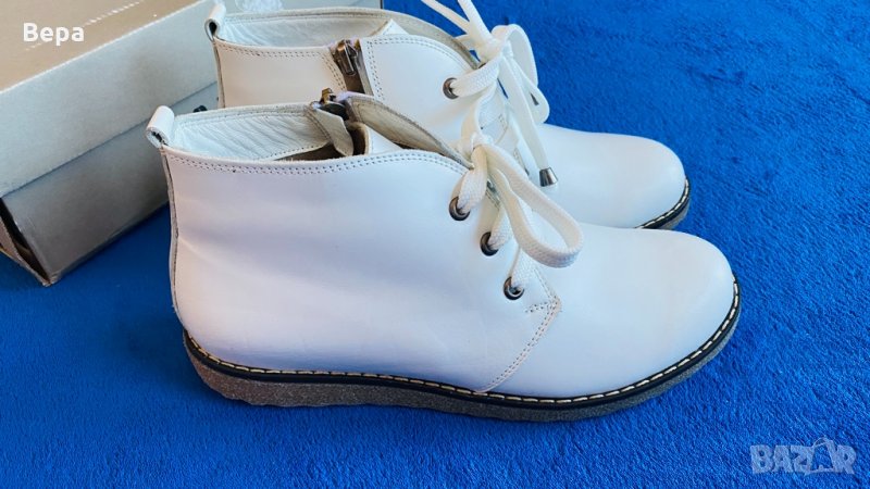 Дамски обувки естествена кожа бели., снимка 1